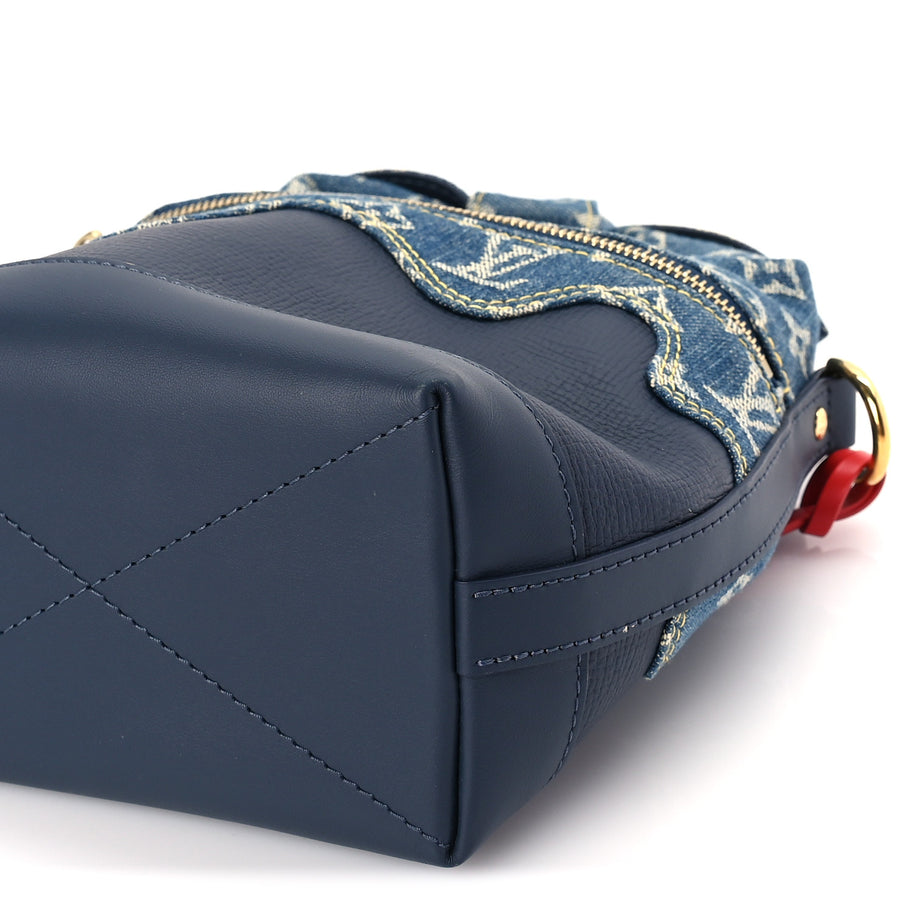 Louis Vuitton X NIGO Taurillon Monogram Denim Japanese Cruiser Blue Image 8