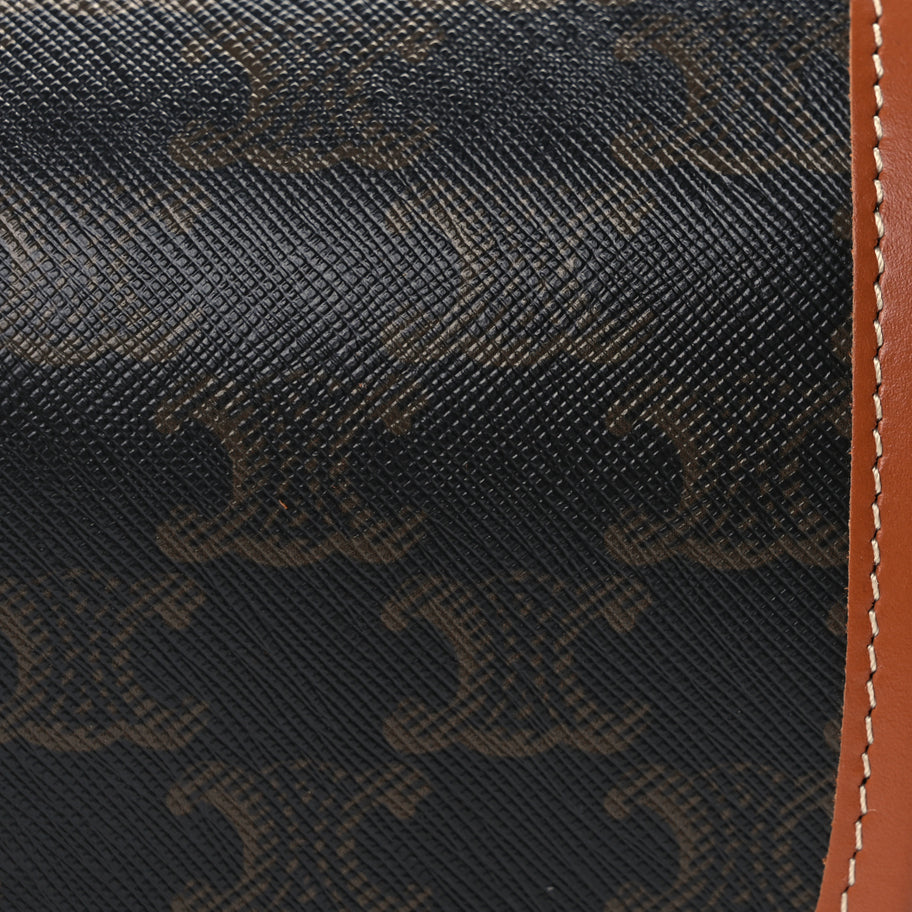 Celine Triomphe Canvas Medium Folco Bag Tan Image 6