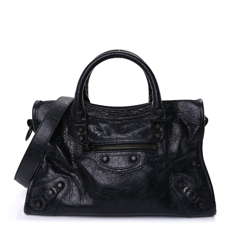  Balenciaga Agneau Arena Classic Hardware Small Le City  Black