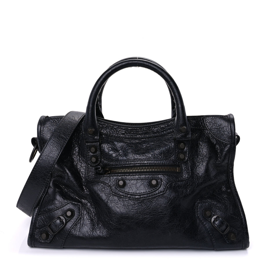 Balenciaga Agneau Arena Classic Hardware Small Le City  Black Image 1