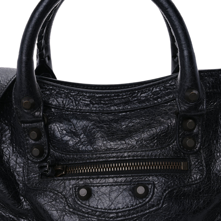 Balenciaga Agneau Arena Classic Hardware Small Le City  Black Image 6