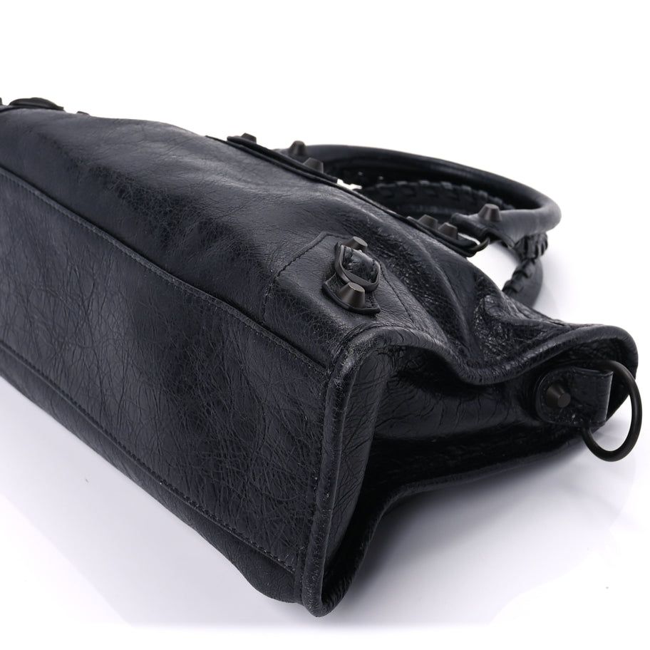 Balenciaga Agneau Arena Classic Hardware Small Le City  Black Image 8