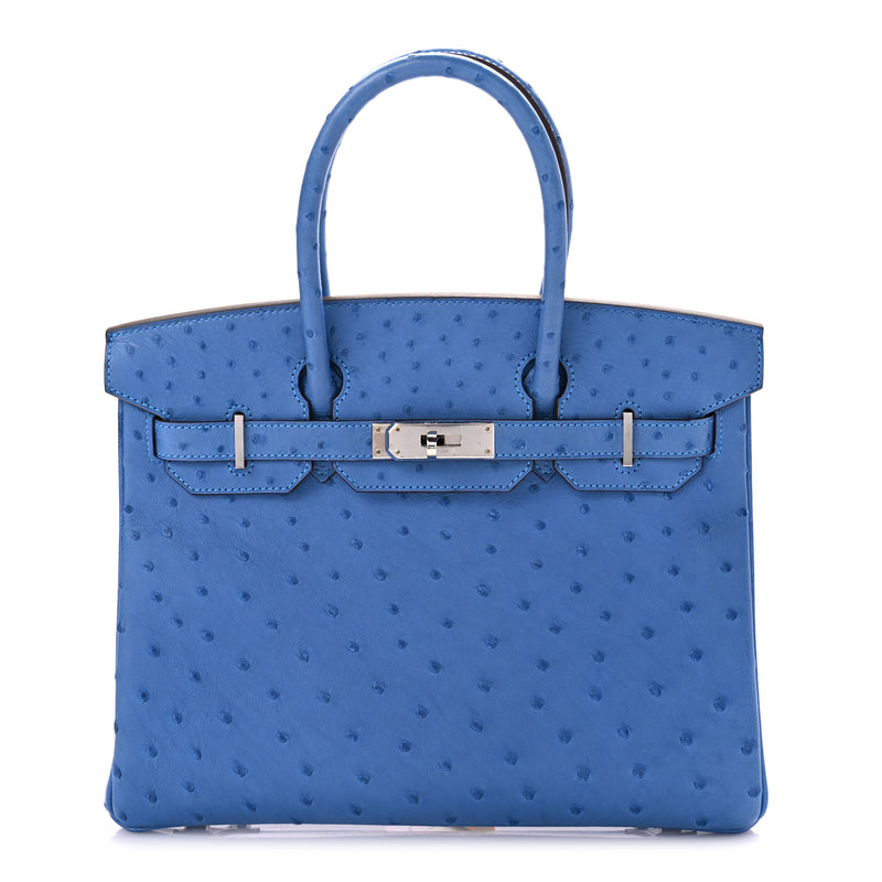  Hermes Ostrich Birkin 30 Mykonos