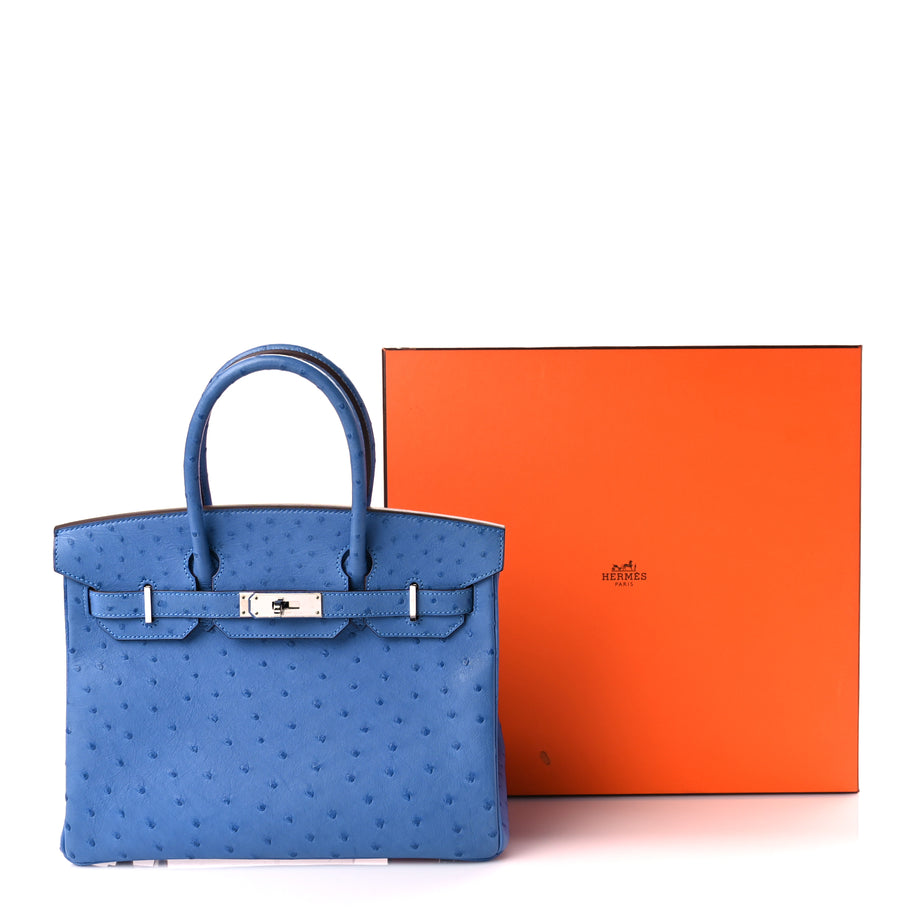 Hermes Ostrich Birkin 30 Mykonos Image 10