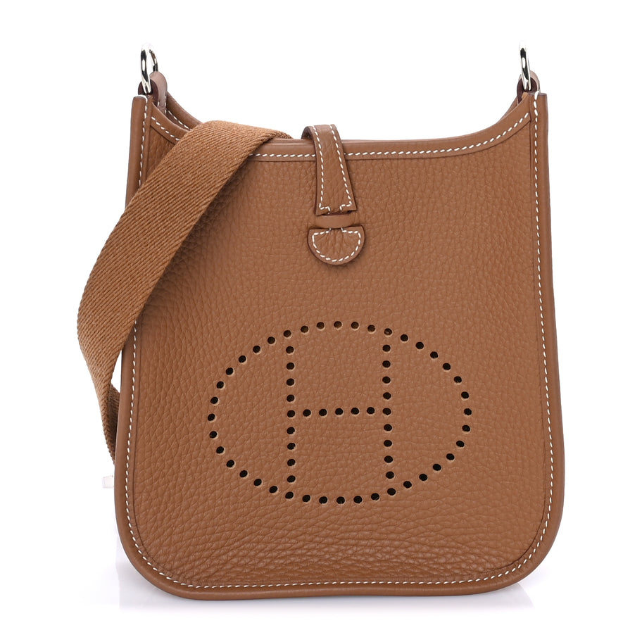Hermes Taurillon Clemence Evelyne TPM Gold Image 1