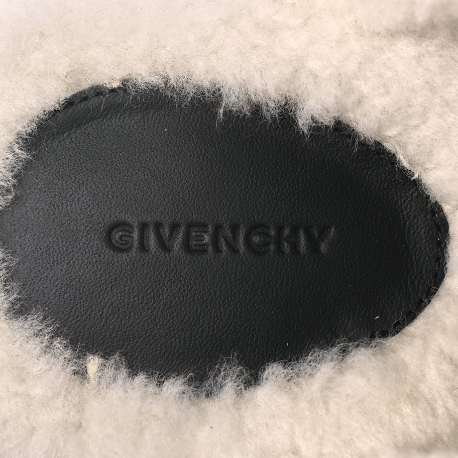Givenchy Calfskin Shearling Studded Platform Clogs 38 Black Image 8