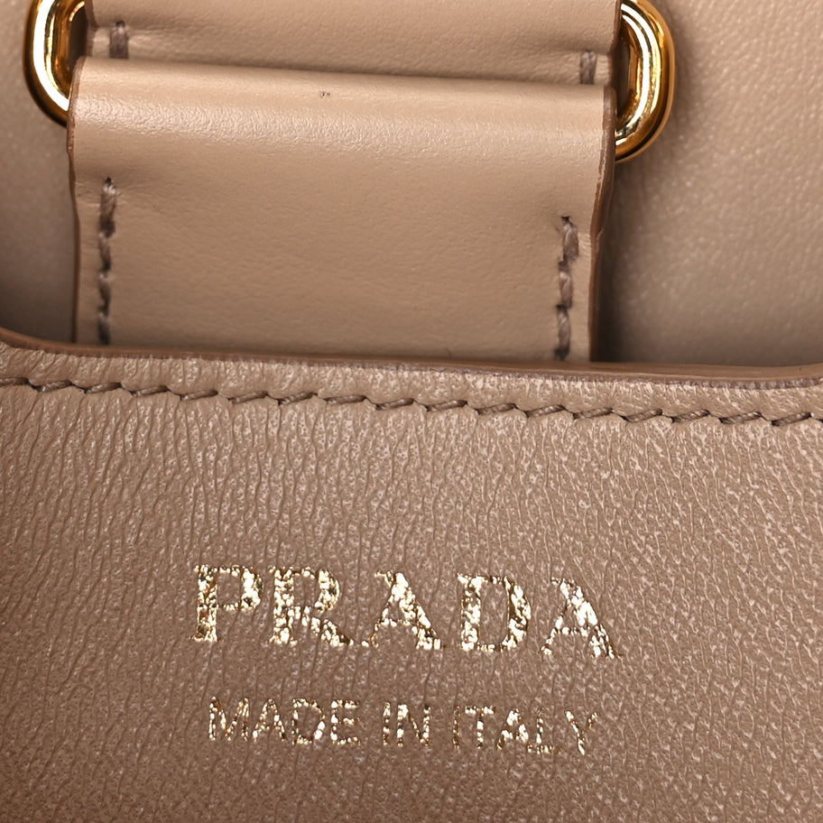 Prada Saffiano Cuir Calfskin Small Panier Bucket Bag Cipria Image 5