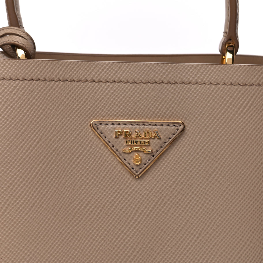 Prada Saffiano Cuir Calfskin Small Panier Bucket Bag Cipria Image 6