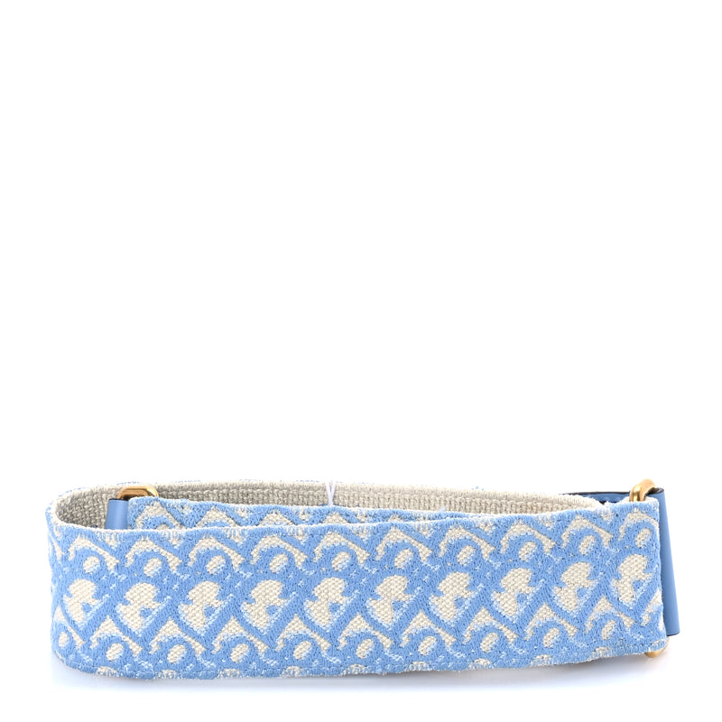  Christian Dior Oblique Adjustable Shoulder Strap  Cornflower Blue