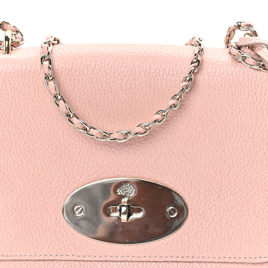 Mulberry Small Classic Grain Calfskin Small Lily Flap  Light Salmon Image 6