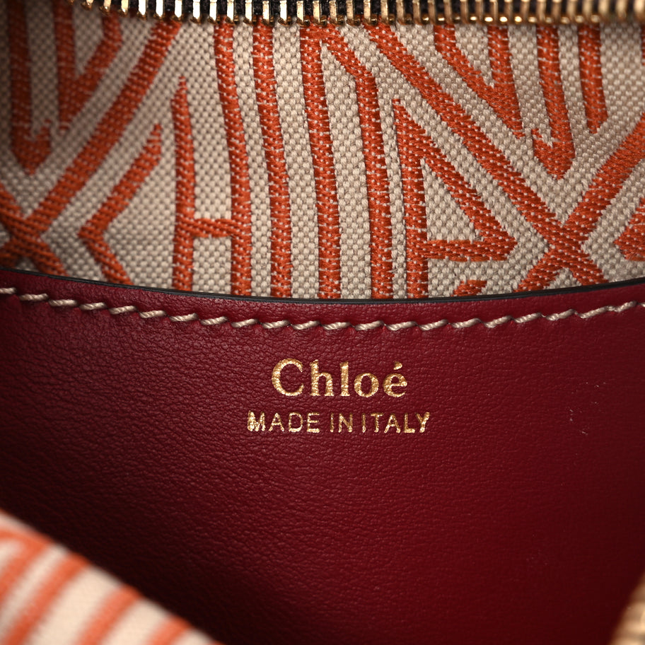Chloe Suede Mini Daria Chain Bag Red Image 5