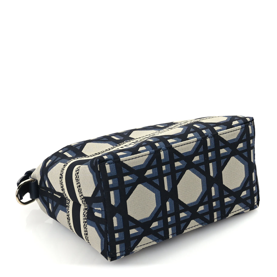 Christian Dior Technical Fabric Macrocannage DiorTravel Nomad Pouch  Beige Blue Image 3