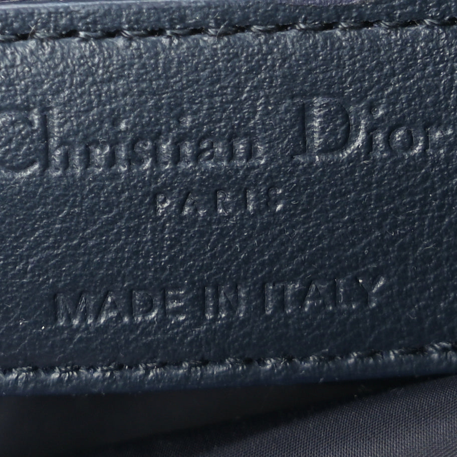Christian Dior Technical Fabric Macrocannage DiorTravel Nomad Pouch  Beige Blue Image 5