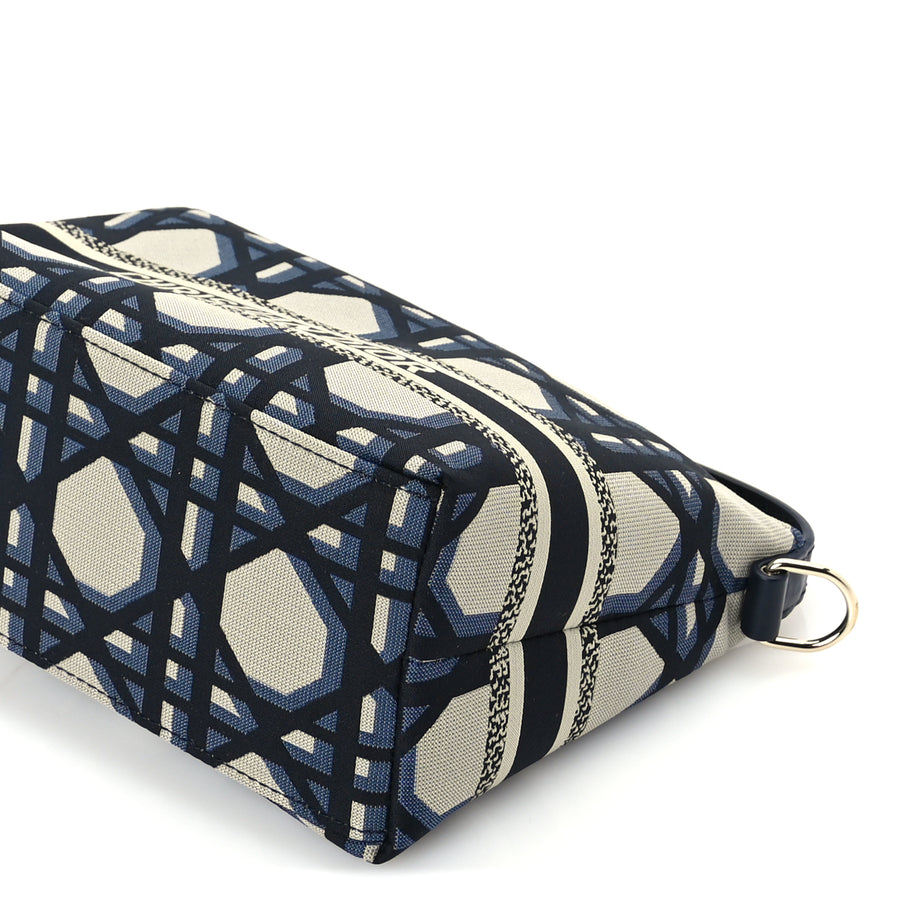 Christian Dior Technical Fabric Macrocannage DiorTravel Nomad Pouch  Beige Blue Image 8