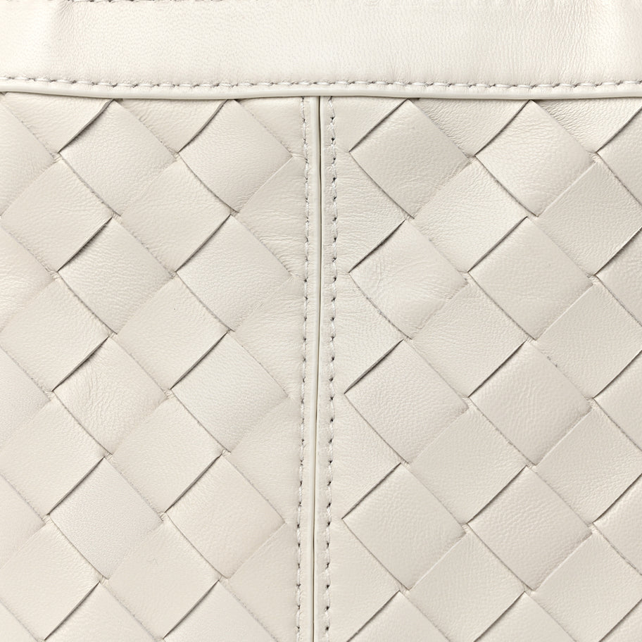 Bottega Veneta Nappa Intrecciato Small Flip Flap Tote Chalk Image 3