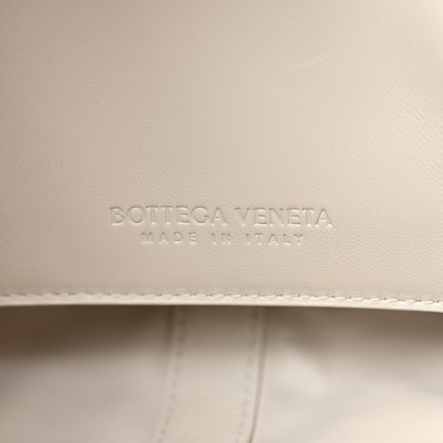 Bottega Veneta Nappa Intrecciato Small Flip Flap Tote Chalk Image 6