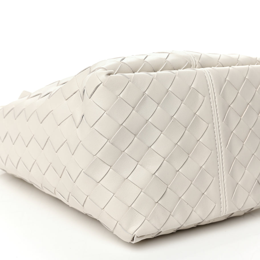 Bottega Veneta Nappa Intrecciato Small Flip Flap Tote Chalk Image 8