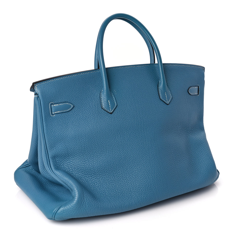Hermes Togo Birkin 40 Blue Jean Blue Jean Image 2