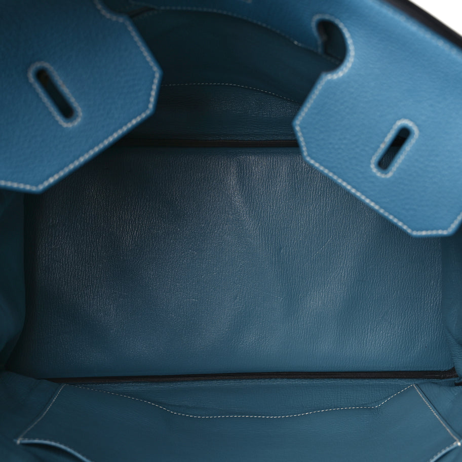 Hermes Togo Birkin 40 Blue Jean Blue Jean Image 4