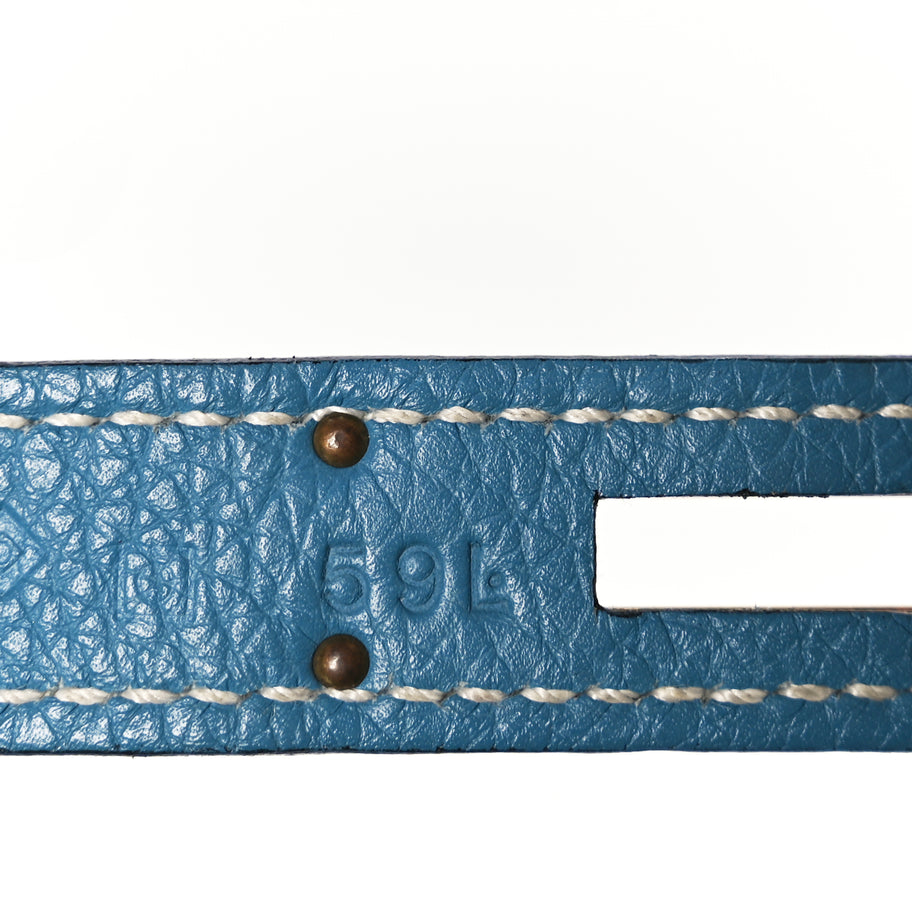 Hermes Togo Birkin 40 Blue Jean Blue Jean Image 6