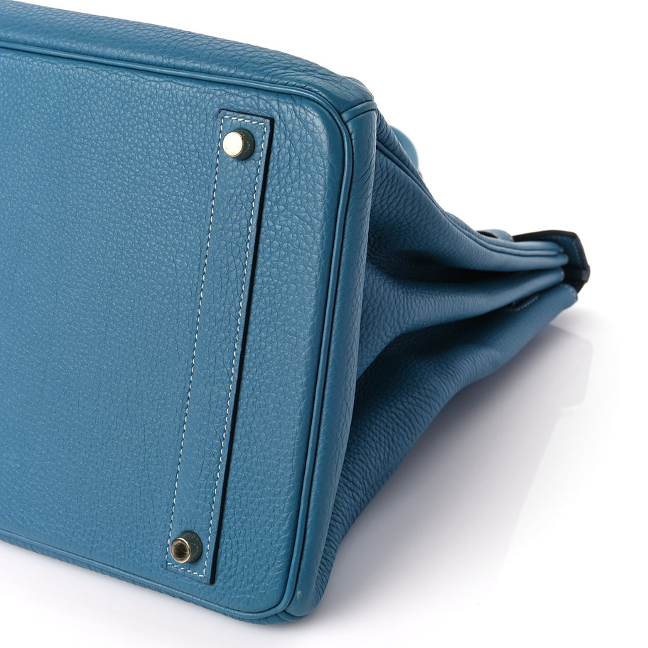 Hermes Togo Birkin 40 Blue Jean Blue Jean Image 9