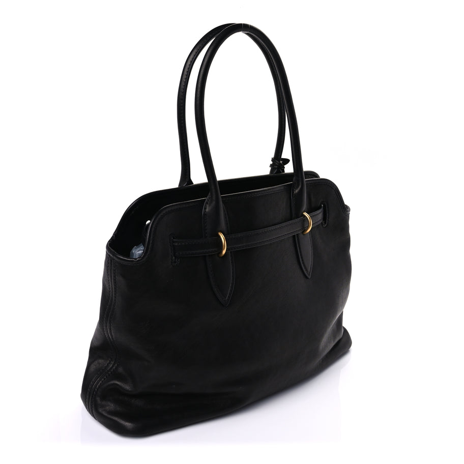 Miu Miu Nappa Medium Aventure Bag  Black Image 2