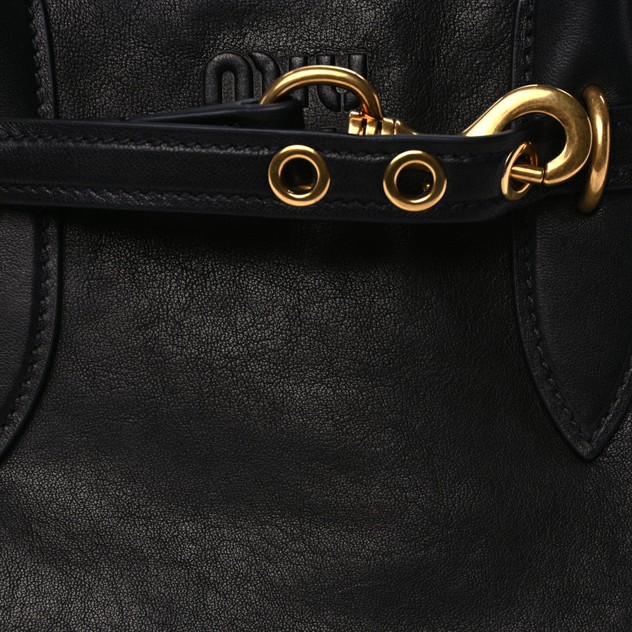 Miu Miu Nappa Medium Aventure Bag  Black Image 6