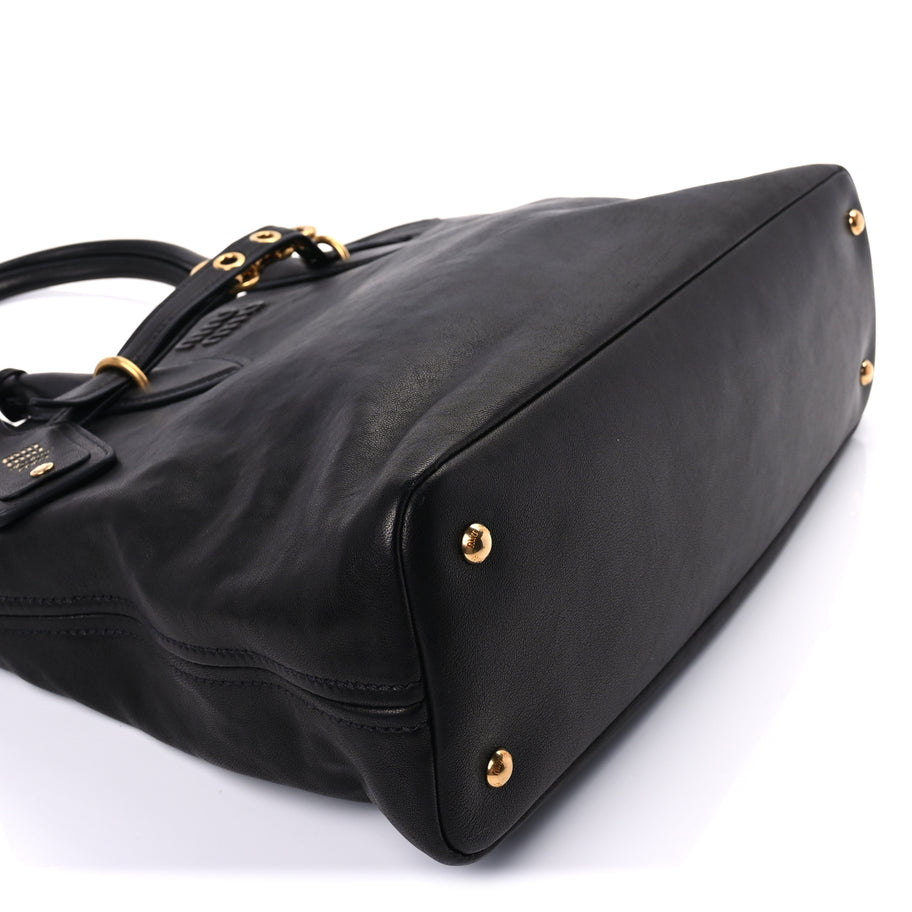 Miu Miu Nappa Medium Aventure Bag  Black Image 7