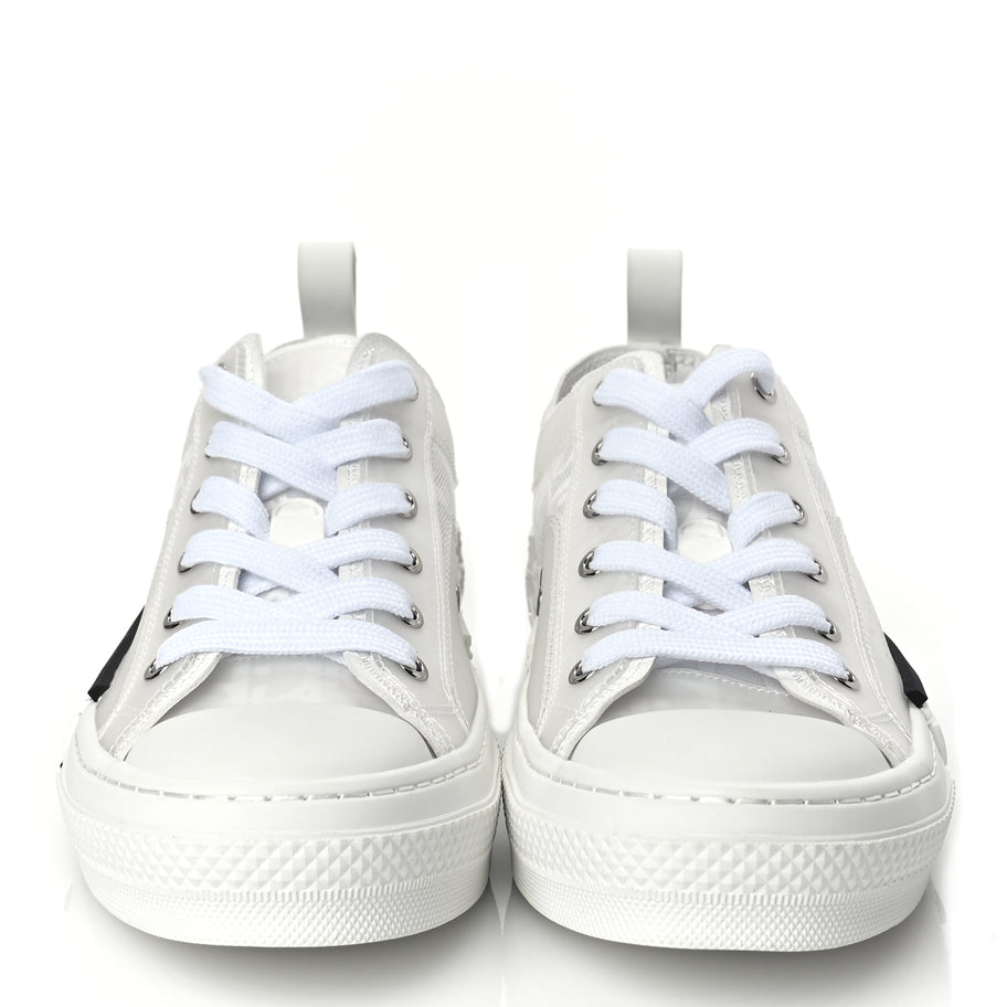 Christian Dior Technical Canvas Oblique Oblique Mens B23 Low Top Sneakers 40 White Image 3