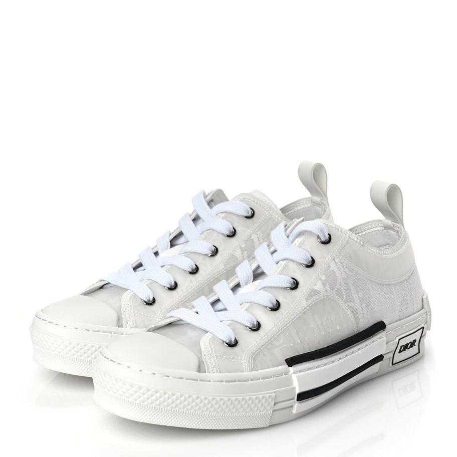 Christian Dior Technical Canvas Oblique Oblique Mens B23 Low Top Sneakers 40 White Image 4