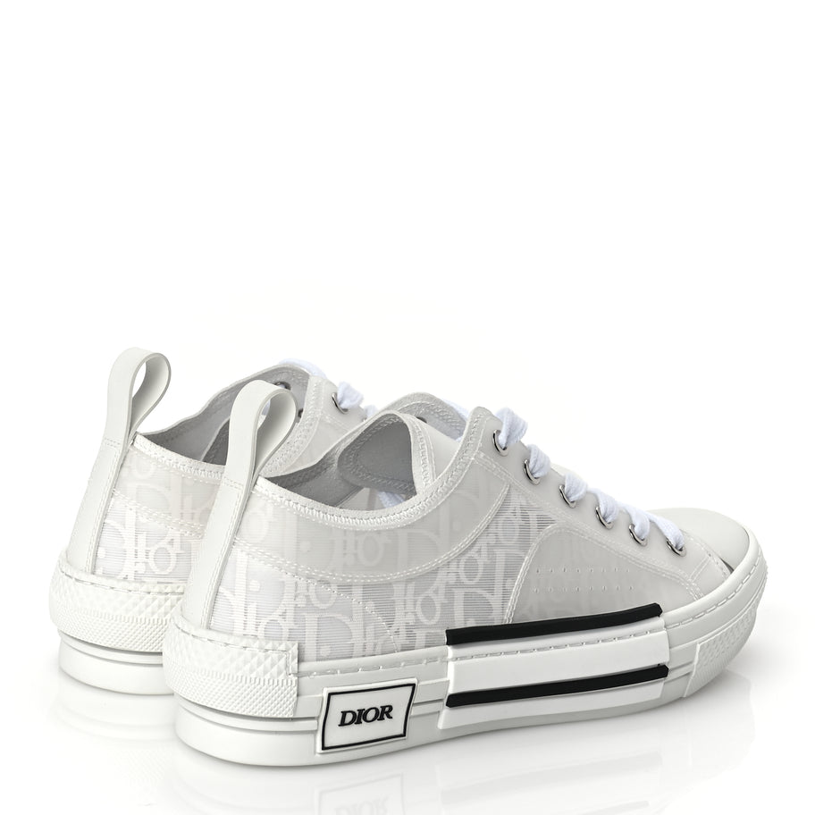 Christian Dior Technical Canvas Oblique Oblique Mens B23 Low Top Sneakers 40 White Image 5