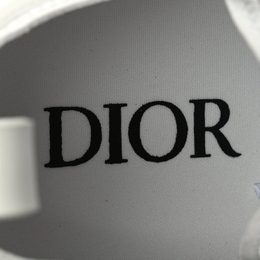 Christian Dior Technical Canvas Oblique Oblique Mens B23 Low Top Sneakers 40 White Image 7