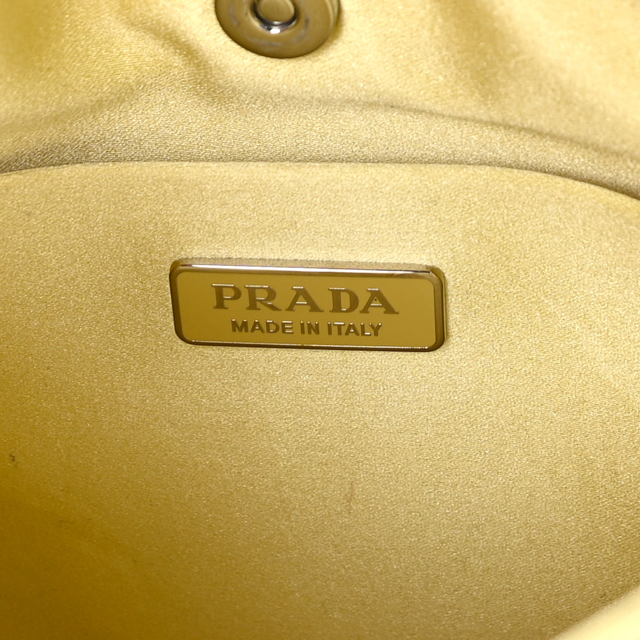 Prada Satin Crystal Cleo Adjustable Strap Shoulder Bag Ananas Image 5