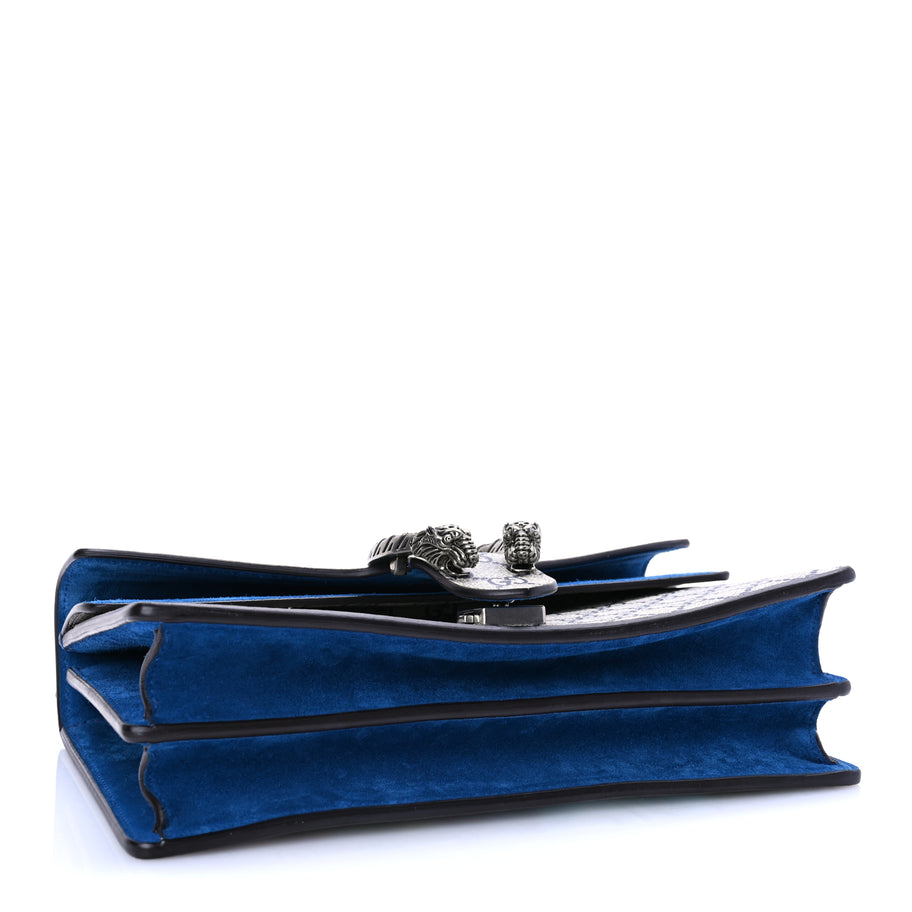 Gucci GG Supreme Monogram Blooms Small Dionysus Shoulder Bag Beige Navy Vintage Blue Image 4