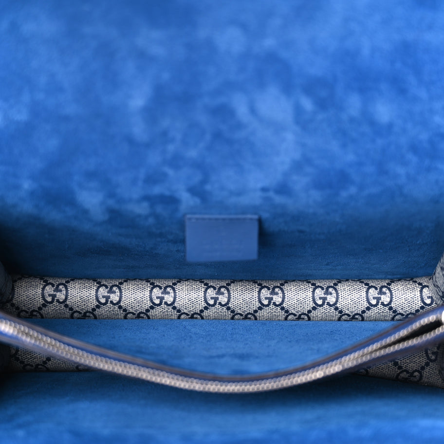 Gucci GG Supreme Monogram Blooms Small Dionysus Shoulder Bag Beige Navy Vintage Blue Image 5