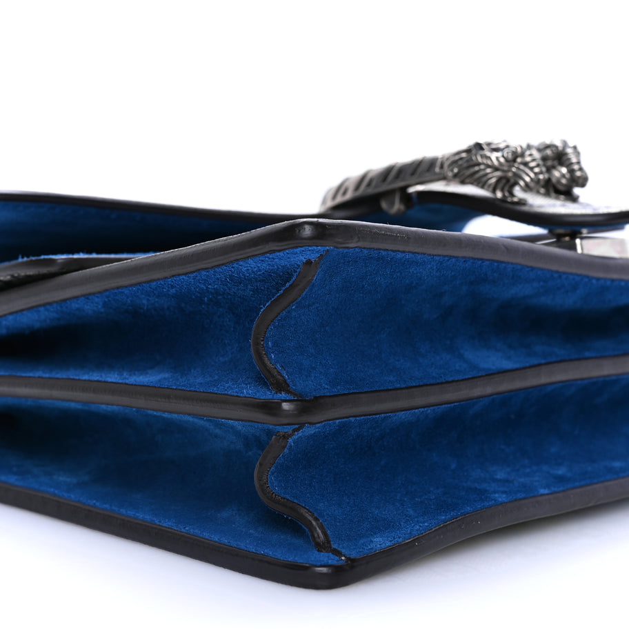 Gucci GG Supreme Monogram Blooms Small Dionysus Shoulder Bag Beige Navy Vintage Blue Image 9