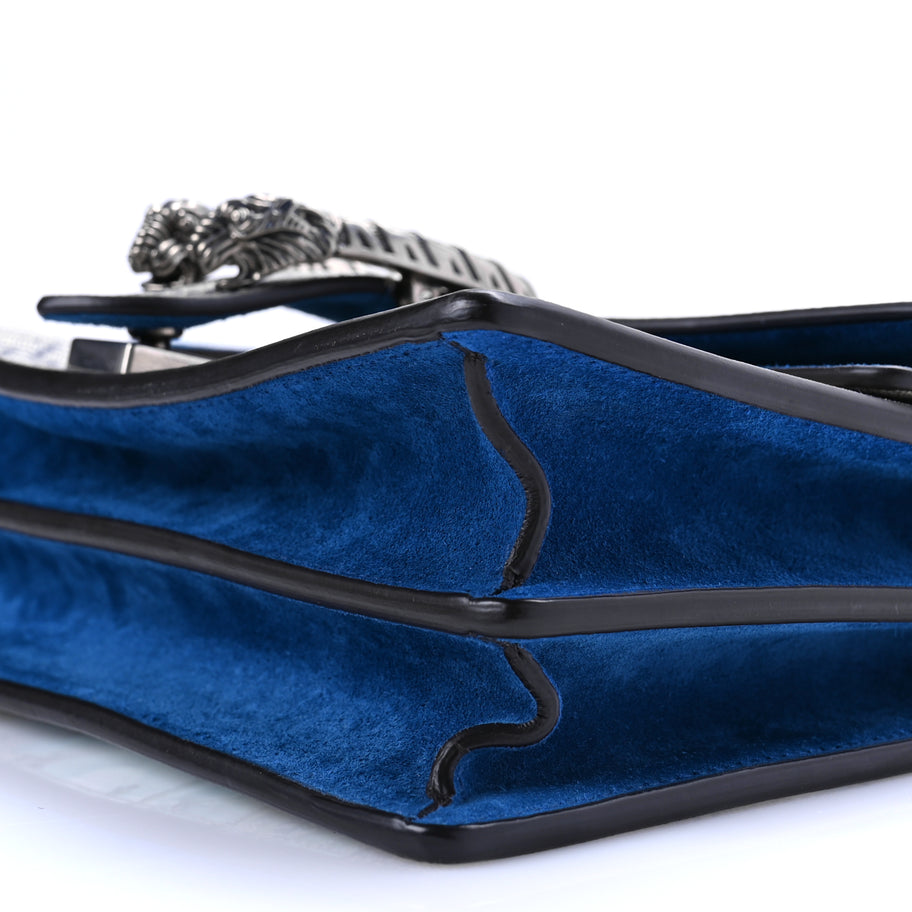 Gucci GG Supreme Monogram Blooms Small Dionysus Shoulder Bag Beige Navy Vintage Blue Image 10