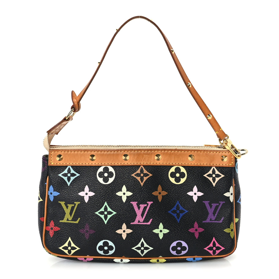 Louis Vuitton Monogram Multicolor Pochette Accessories  Black Image 1
