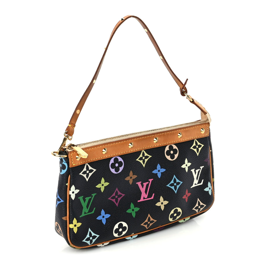 Louis Vuitton Monogram Multicolor Pochette Accessories  Black Image 2