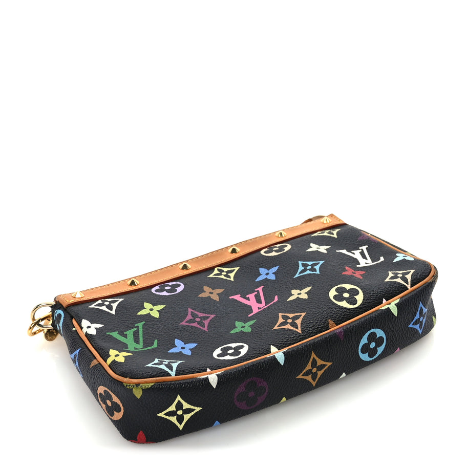 Louis Vuitton Monogram Multicolor Pochette Accessories  Black Image 3