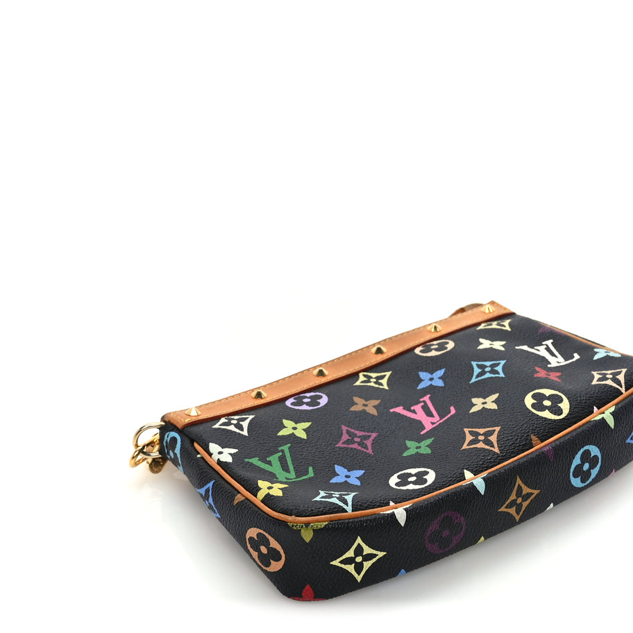 Louis Vuitton Monogram Multicolor Pochette Accessories  Black Image 7
