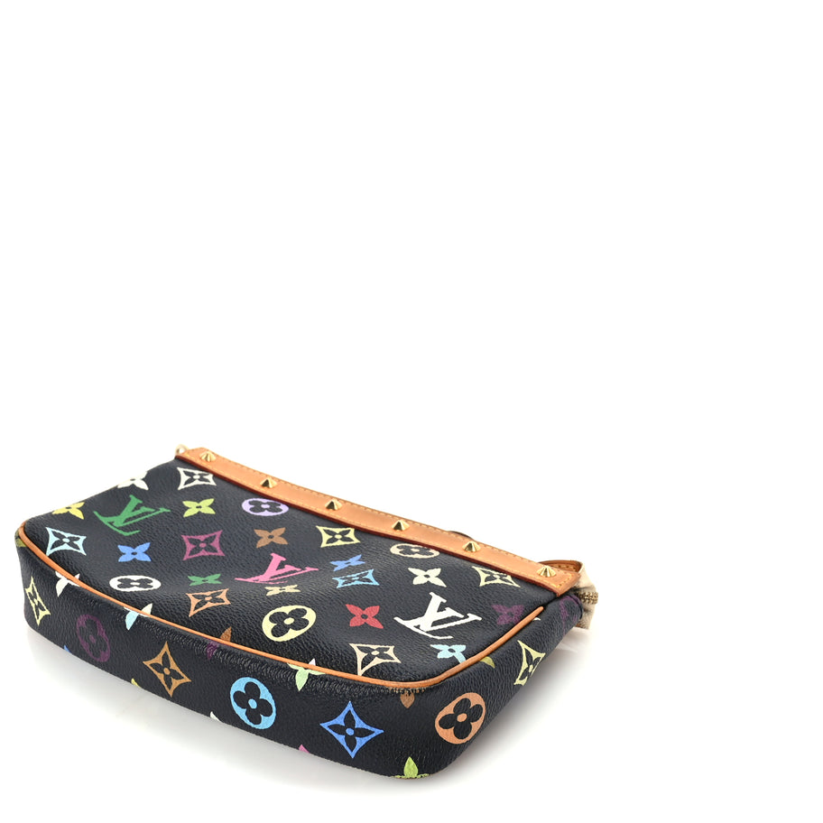 Louis Vuitton Monogram Multicolor Pochette Accessories  Black Image 8