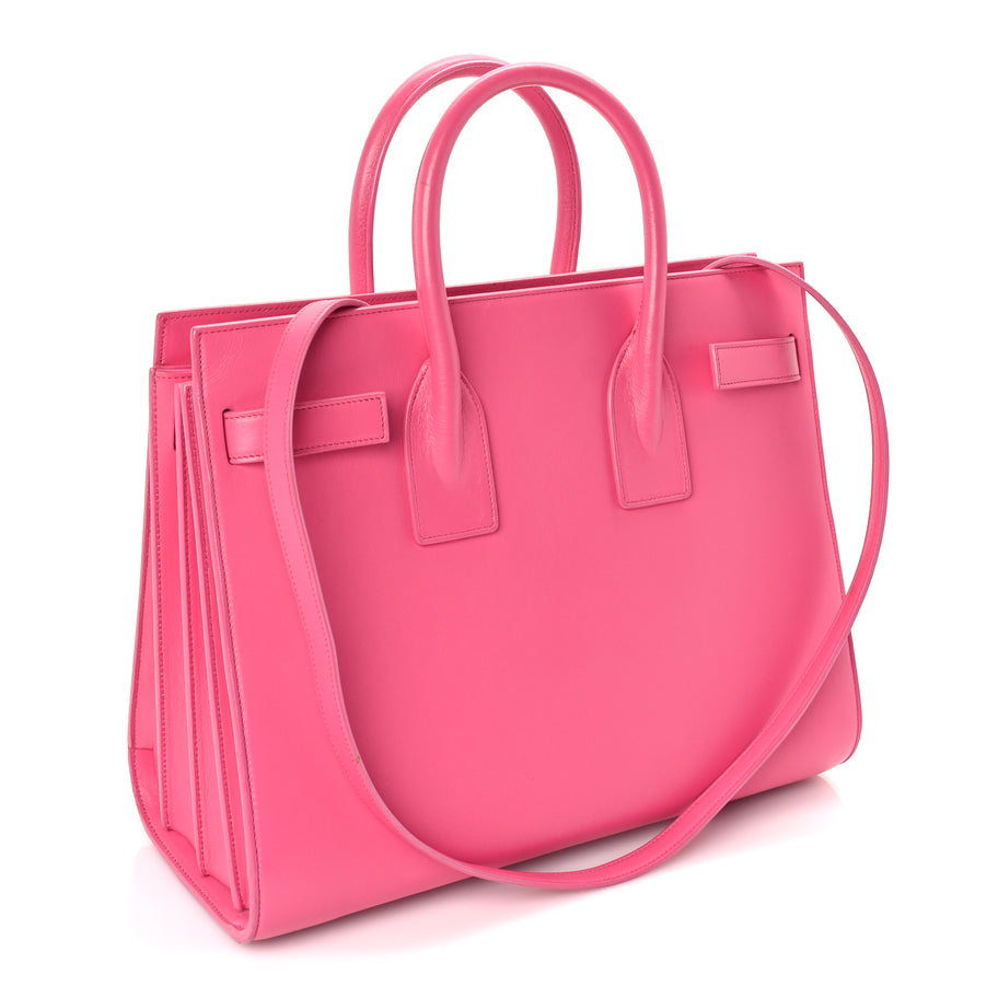 Saint Laurent Calfskin Small Sac De Jour Fuchsia Fuchsia Image 2