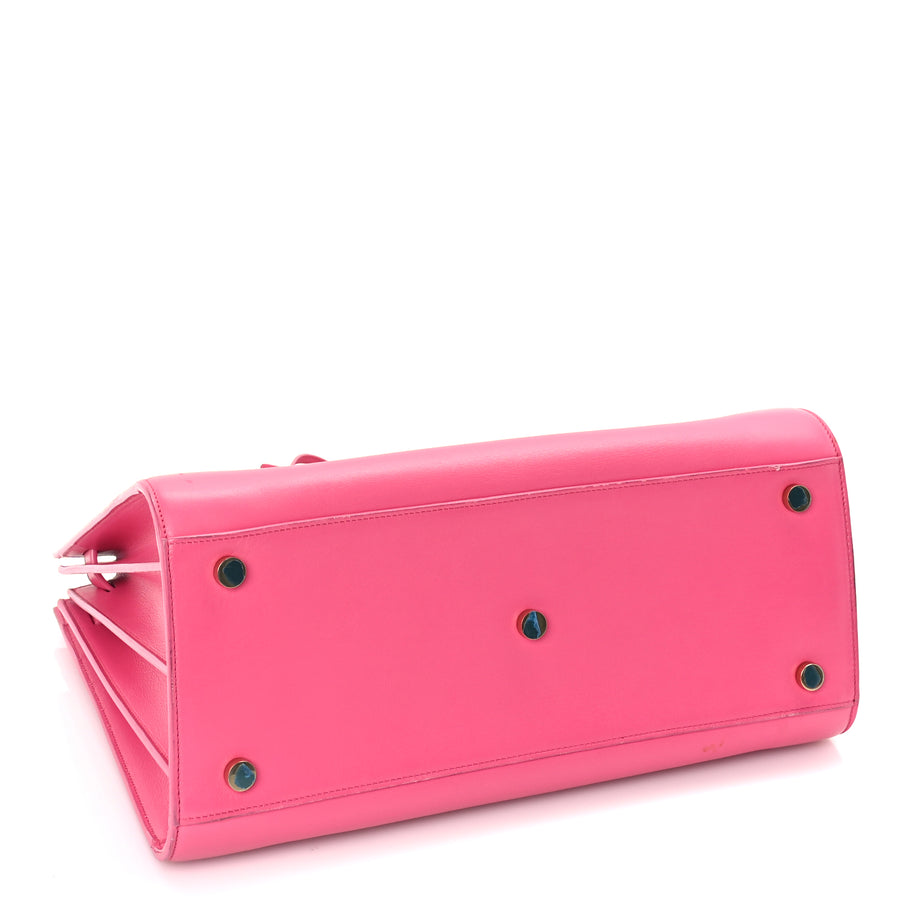 Saint Laurent Calfskin Small Sac De Jour Fuchsia Fuchsia Image 3