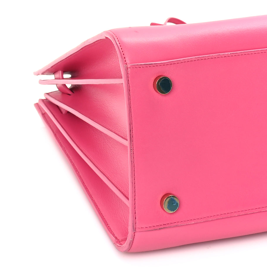 Saint Laurent Calfskin Small Sac De Jour Fuchsia Fuchsia Image 7