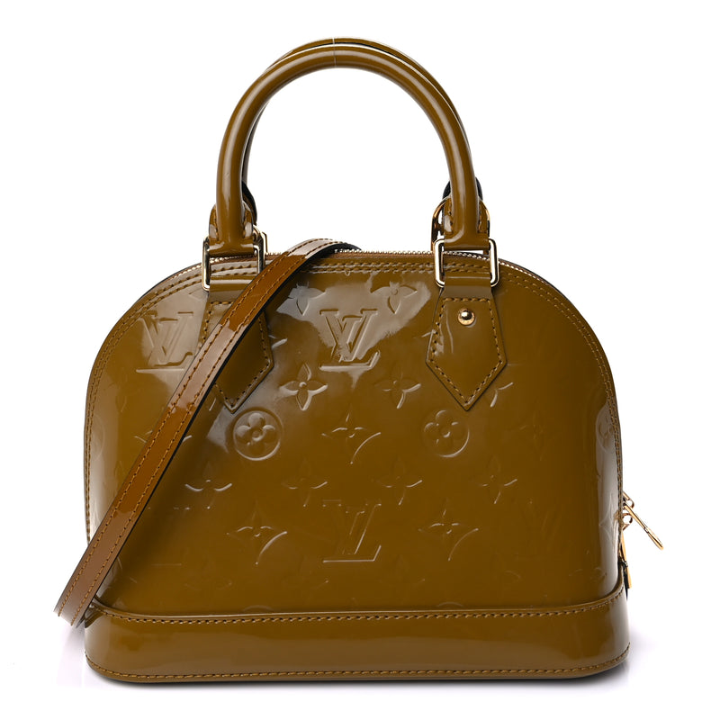  Louis Vuitton Vernis Alma BB  Vert Olive
