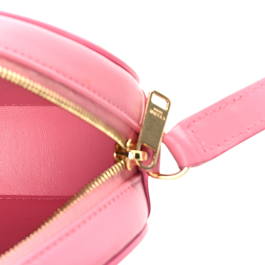 Celine Smooth Calfskin Cuir Small Triomphe Oval Crossbody Purse  Pink Image 4