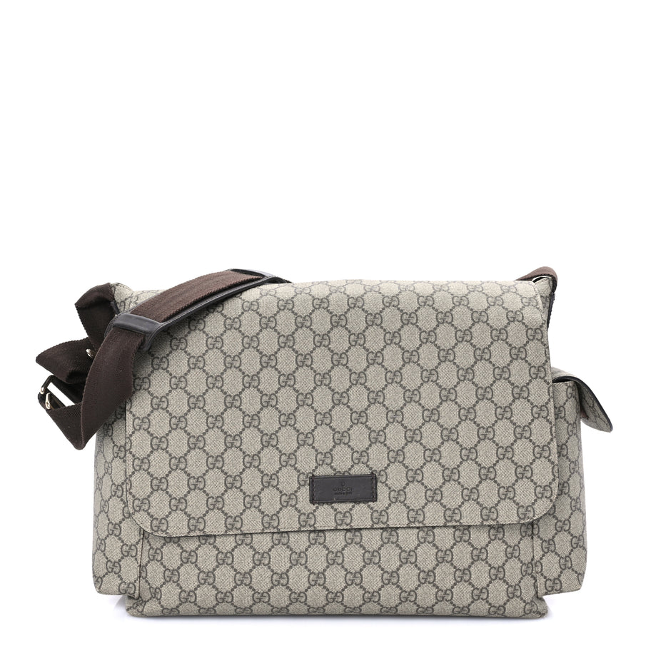 Gucci GG Plus Monogram Messenger Diaper Bag  Dark Brown Image 1