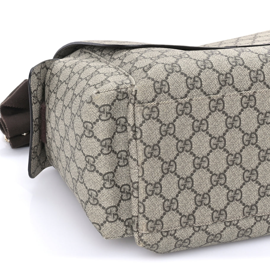 Gucci GG Plus Monogram Messenger Diaper Bag  Dark Brown Image 7