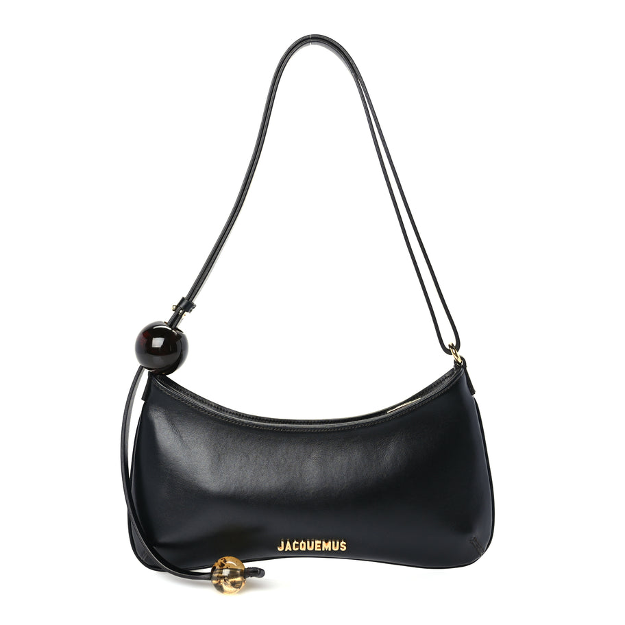 Jacquemus Smooth Calfskin Le Bisou Perle  Black Image 1